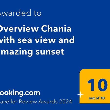 Overview Chania With Sea View And Amazing Sunset 외부 사진