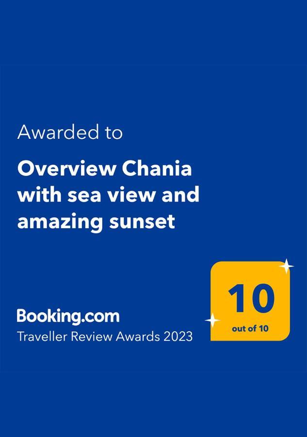 Overview Chania With Sea View And Amazing Sunset 외부 사진